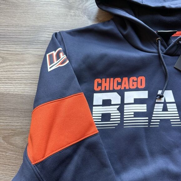 Chicago Bears Hoodie Mens Medium Nike Pullover Sweatshirt On Field NFL 100th NWT - Picture 6 of 11